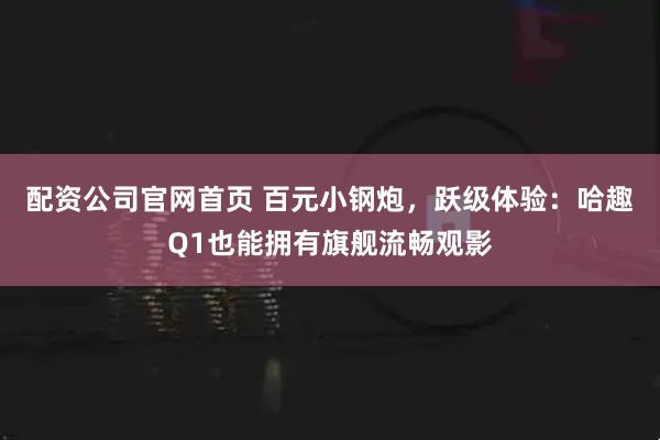 配资公司官网首页 百元小钢炮，跃级体验：哈趣Q1也能拥有旗舰流畅观影